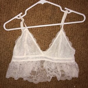 White lace crop top too tight on my boobs now